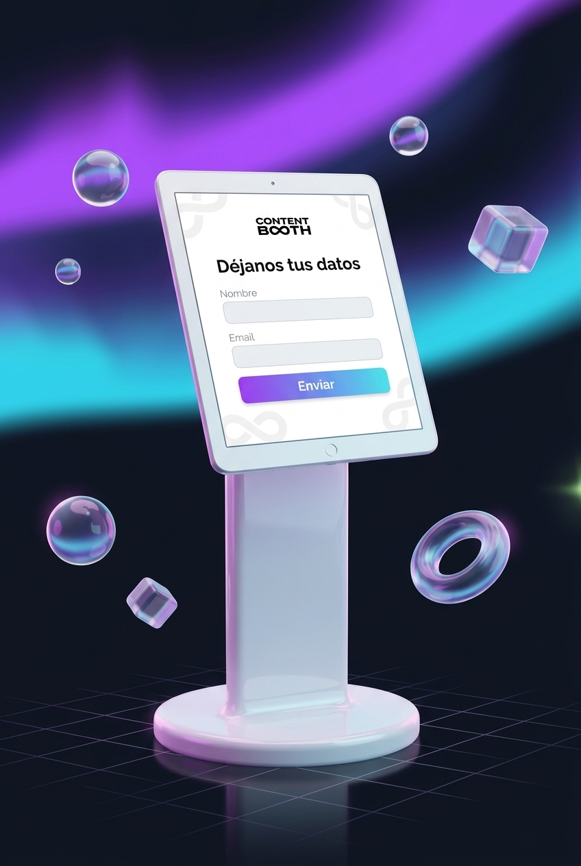iPad de datos — captura de leads