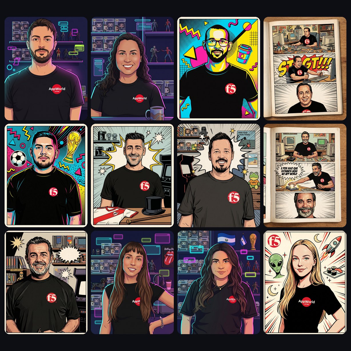 Muchas personas, un mismo concepto — cada pieza distinta